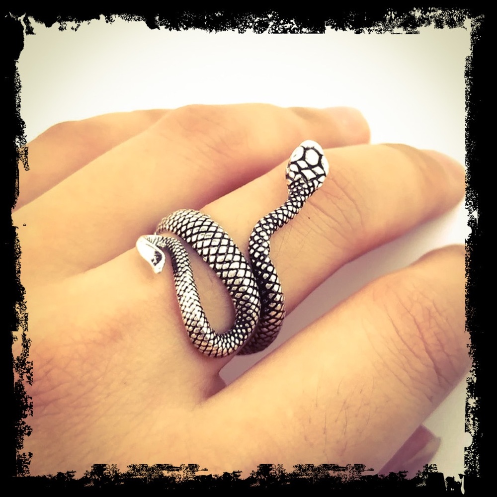 🆕 Handmade Sterling Silver Boho Spirit Snake Ring - Picture 2 of 8